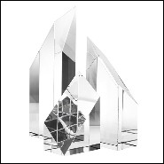 Set de 3 pièces de décoration en verre cristal clair 24-Pyramidale