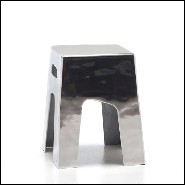 Tabouret avec toute la structure en aluminium poli 30-Alu Fusion