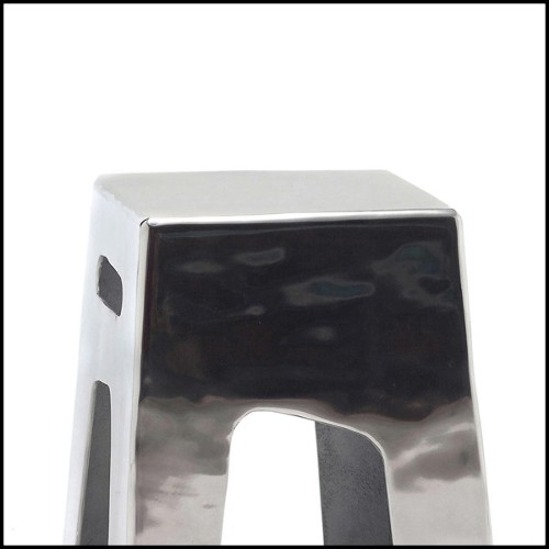 Tabouret avec toute la structure en aluminium poli 30-Alu Fusion