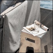 Tabouret avec toute la structure en aluminium poli 30-Alu Fusion