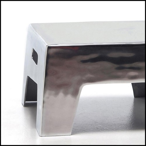 Table d'appoint avec structure en aluminium poli 30-Alu