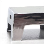 Side table with all structure in polished aluminium 30-Alu