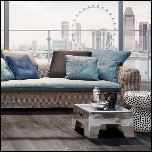 Table d'appoint avec structure en aluminium poli 30-Alu