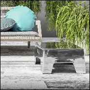 Table d'appoint avec structure en aluminium poli 30-Alu