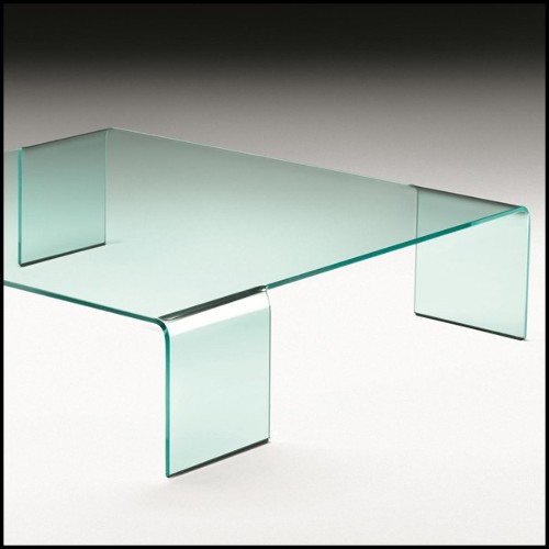 Table basse en verre courbé de 12 mm d'épaisseur 146-Curved Glass