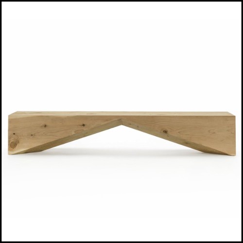 Banc fabriqué à partir d'un bloc de bois de cèdre massif 154-Diamant