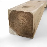 Banc fabriqué à partir d'un bloc de bois de cèdre massif 154-Diamant