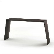 Console table with hand carved structure in varnished solid walnut wood 163-Viaduc