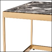 Coffee table with structure in brushed brass finish stainless steel and grey marble top 24-Quiz
