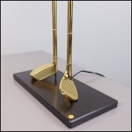 Lampe de table avec 2 clubs de golf en laiton finition laiton poli PC-Golf Club Polished