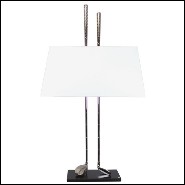 Table lamp with 2 clubs in brass in white bronze finish PC-Golf Club White Bronze