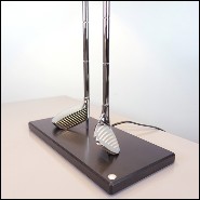 Table lamp with 2 clubs in brass in white bronze finish PC-Golf Club White Bronze
