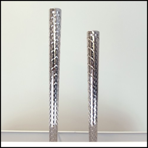 Table lamp with 2 clubs in brass in white bronze finish PC-Golf Club White Bronze