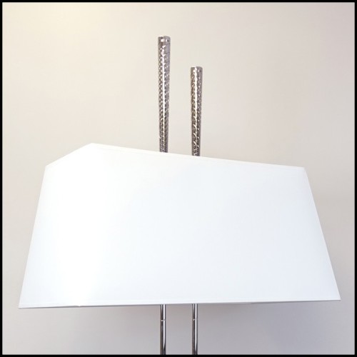 Table lamp with 2 clubs in brass in white bronze finish PC-Golf Club White Bronze