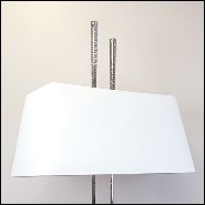 Table lamp with 2 clubs in brass in white bronze finish PC-Golf Club White Bronze