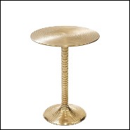 Table d'appoint en aluminium cerclé finition Gold 162-Alu Gilt