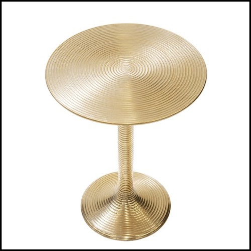 Side table in gilded circled aluminium 162-Alu Gilt