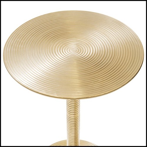 Table d'appoint en aluminium cerclé finition Gold 162-Alu Gilt