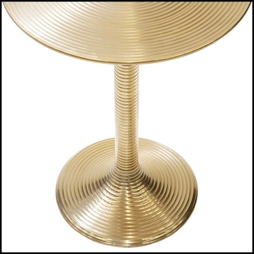 Side table in gilded circled aluminium 162-Alu Gilt