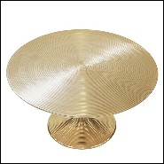 Coffee table in gilded circled aluminium 162-Alu Gilt