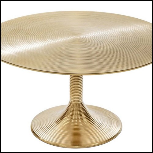 Table basse en aluminium cerclé finition Gold 162-Alu Gilt