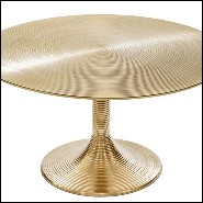 Coffee table in gilded circled aluminium 162-Alu Gilt