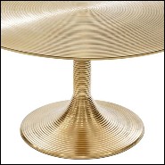 Table basse en aluminium cerclé finition Gold 162-Alu Gilt