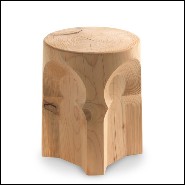 Tabouret en bois de cèdre aromatique naturel 154-Riad Cedar