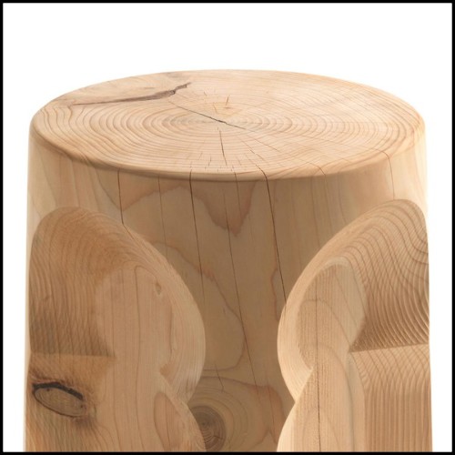 Tabouret en bois de cèdre aromatique naturel 154-Riad Cedar