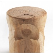 Tabouret en bois de cèdre aromatique naturel 154-Riad Cedar