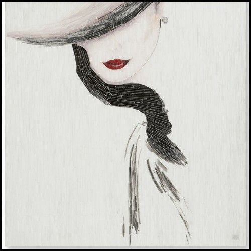 Décoration murale avec des milliers de pièces sculptées à la main 119-Lady in Glove