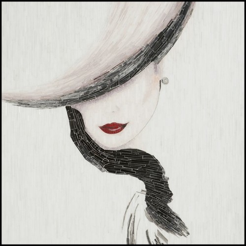 Décoration murale avec des milliers de pièces sculptées à la main 119-Lady in Glove