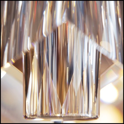 Candle holder in carved crystal glass 24-Crystal Candle Prism