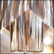 Candle holder in carved crystal glass 24-Crystal Candle Prism