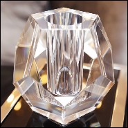 Candle holder in carved crystal glass 24-Crystal Candle Prism