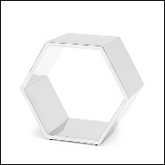 Tabouret ou table d'appoint en structure en métal chromé 162-Chrome