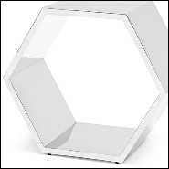 Tabouret ou table d'appoint en structure en métal chromé 162-Chrome