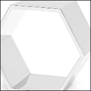 Tabouret ou table d'appoint en structure en métal chromé 162-Chrome