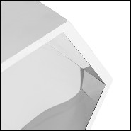 Tabouret ou table d'appoint en structure en métal chromé 162-Chrome