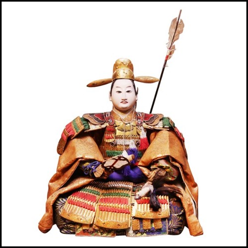 Poupée japonaise Toyomi Hideyoshi de l'époque Meiji PC-Toyomi Hideyoshi
