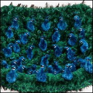 Fauteuil fabriqué à la main avec vraies plumes de paon sur tout le dossier arrière PC-Peacock