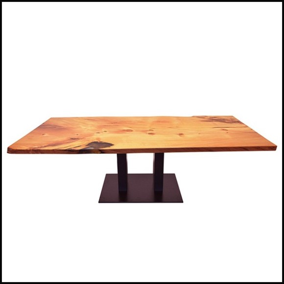 Table à manger avec plateau en bois massif Kauri PC-Kauri Wood and Resin