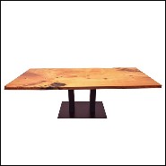 Table à manger avec plateau en bois massif Kauri PC-Kauri Wood and Resin