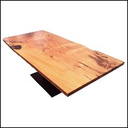 Table à manger avec plateau en bois massif Kauri PC-Kauri Wood and Resin