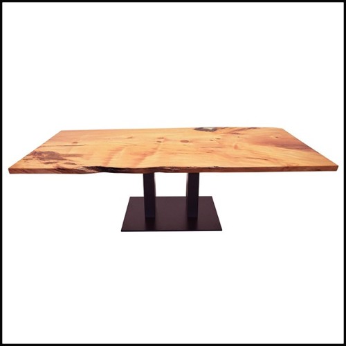 Table à manger avec plateau en bois massif Kauri PC-Kauri Wood and Resin