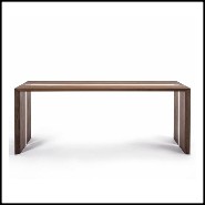 Console avec structure en bois de noyer massif verni 154-Resin Linea