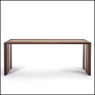 Console avec structure en bois de noyer massif verni 154-Resin Linea