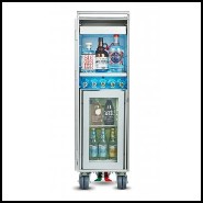 Chrome Trolley Aircraft with Fridge and Lighted Panel PC-Chrome Aircraft
