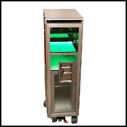 Chrome Trolley Aircraft with Fridge and Lighted Panel PC-Chrome Aircraft