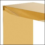 Console table with structure in gold finish stainless steel 24-Barow